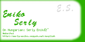 eniko serly business card